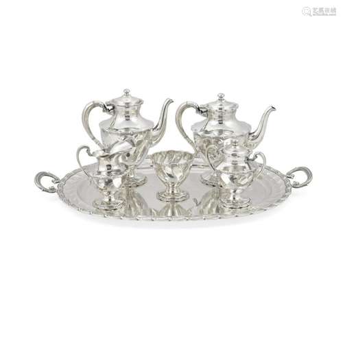 A MEXICAN STERLING SILVER SIX-PIECE TEA AND COFFEE SERVICE m...