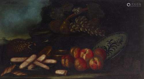 Neapolitan School (17th Century) A still life with fruit, wi...