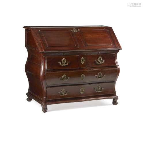 A CONTINENTAL BAROQUE FRUITWOOD SLANT FRONT DESK18th century...