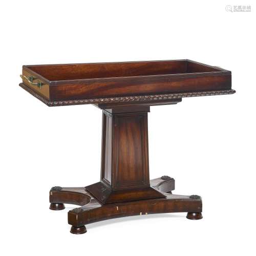 A WILLIAM IV MAHOGANY TRAY TABLESecond quarter 19th century