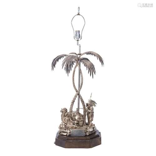 AN ENGLISH SILVER-PLATED FIGURAL CENTERPIECE