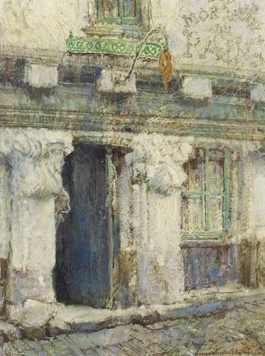 George Wharton Edwards (1859-1950) Little bakeshop, Brittany...