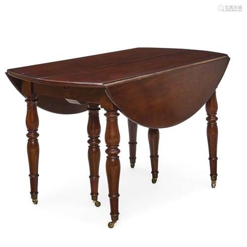 A WILLIAM IV MAHOGANY DROP LEAF EXTENSION DINING TABLESecond...