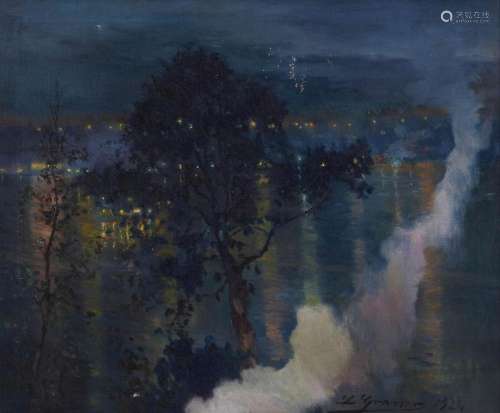 Luis Graner y Arrufi (Spanish, 1863-1929) Vista nocturna 25 ...