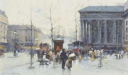 Eugene Galien-Laloue (French, 1854-1941) A Parisian street s...