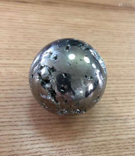 Golden Pyrite sphere sphere - Pyriet - 52×52×52 mm - 1