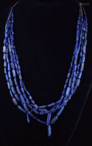Ancient Glass Group of Five Beaded Necklaces ca 100 - 800 A....