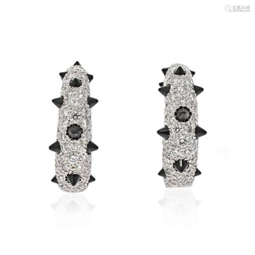 Cartier Diamond and 18K Earrings