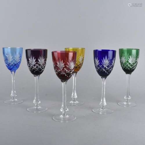 Six Faberge "Odessa" Wine Stems