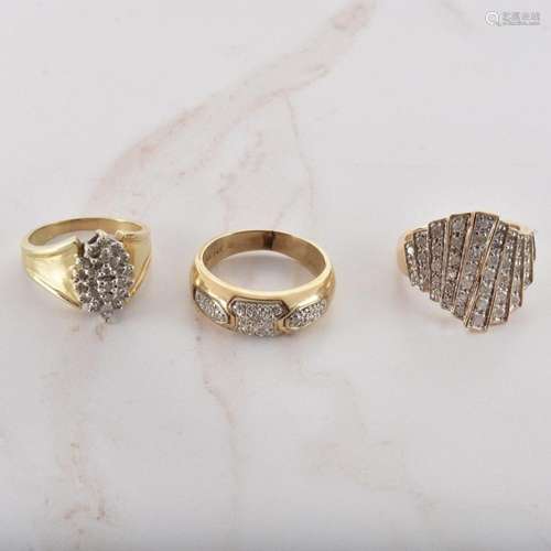 Diamond and 14K Rings