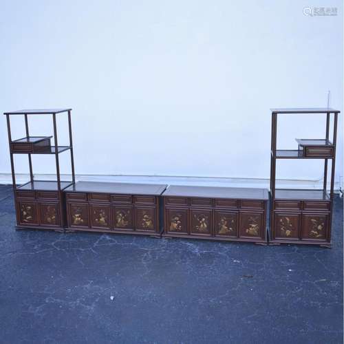 Chinese 4-Piece Etagere Cabinet