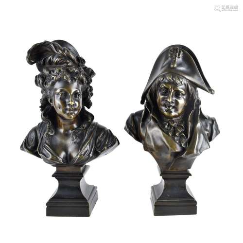 Pair of 20th C. Bronze Sculptures