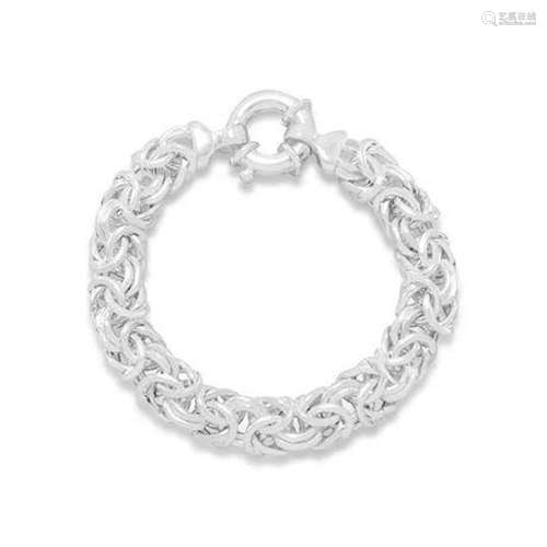 8" 160 Gauge Oval Byzantine Bracelet .925 Sterling Silv...