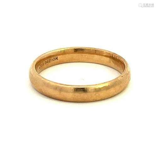 10kt Yellow Gold Wedding Band Size 11 6g