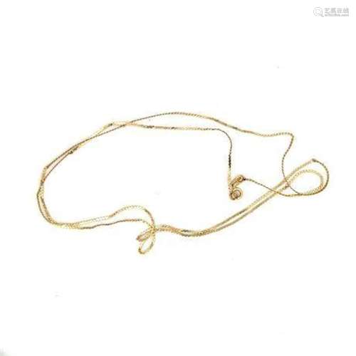 14kt Yellow Gold Necklace Chain 22" 2g some kinks 6390....