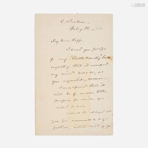 [African-Americana] Olmsted, Frederick Law Autograph Letter,...