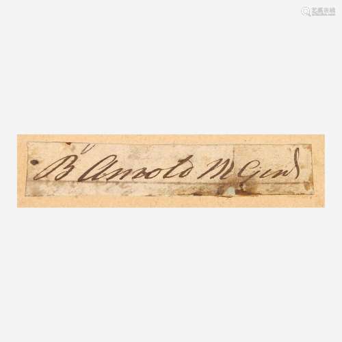 [American Revolution] Arnold, Benedict Cut Signature