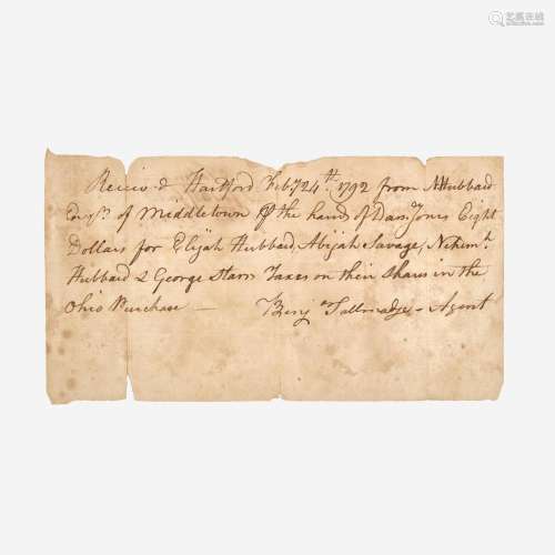 [American Revolution] Tallmadge, Benjamin Autograph Document...