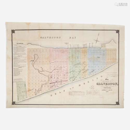 [Americana] [Texas] Labatt, Jackson E. Map of the City Of Ga...