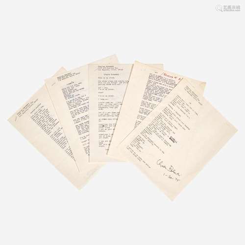 [Counter-Culture] Bukowski, Charles Group of 5 Typed Poems f...