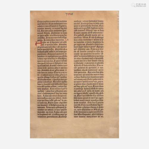 [Early Printing] [Hunter, Dard] (Gutenberg, Johann) Leaf fro...