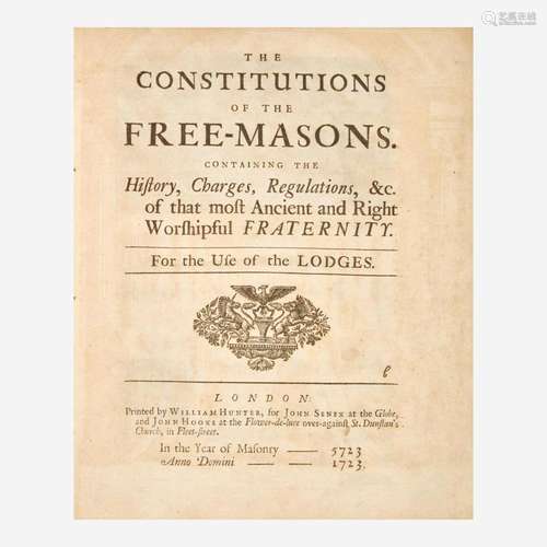 [Free Masonry] (Anderson, James) The Constitutions of the Fr...