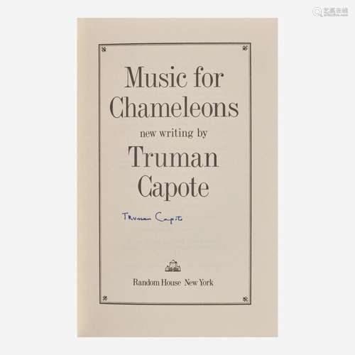 [Literature] Capote, Truman, and Tennessee Williams Music fo...