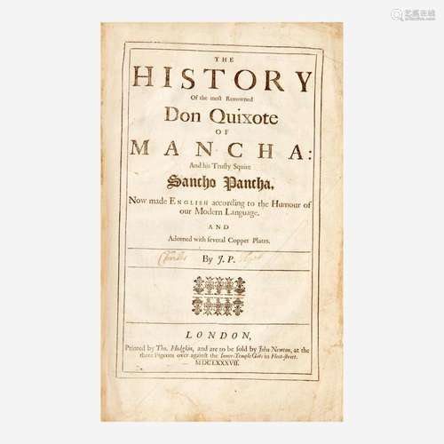 [Literature] (Cervantes Saavedra, Miguel de) The History of ...