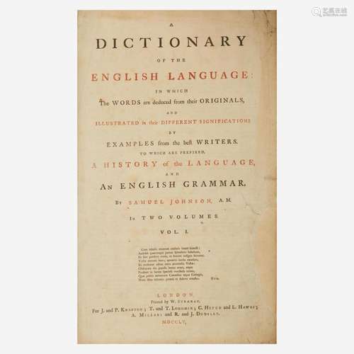 [Literature] Johnson, Samuel A Dictionary of the English Lan...