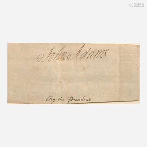 [Presidential] Adams, John Cut Signature