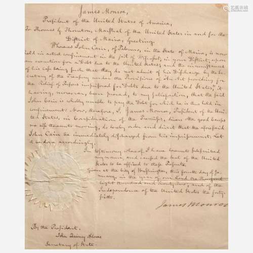 [Presidential] Adams, John Quincy, and James Monroe Autograp...