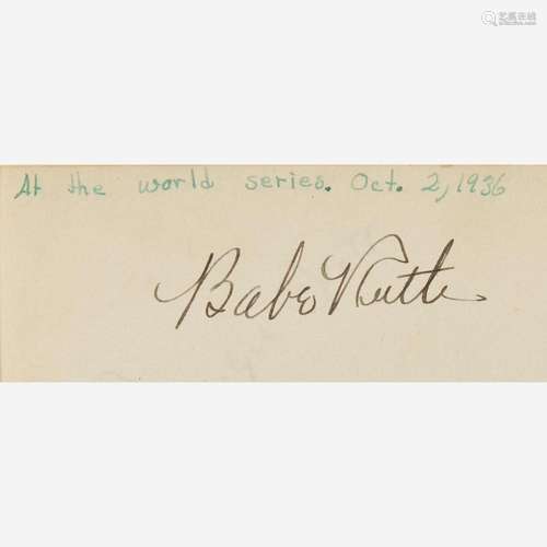 [Sports] Ruth, Babe, et al. Autograph Album, ca. 1930s