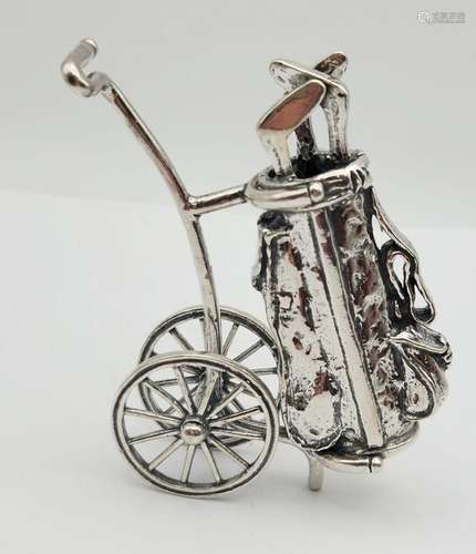 SOLID STERLING GOLF CATTY DECORATION/PAPER