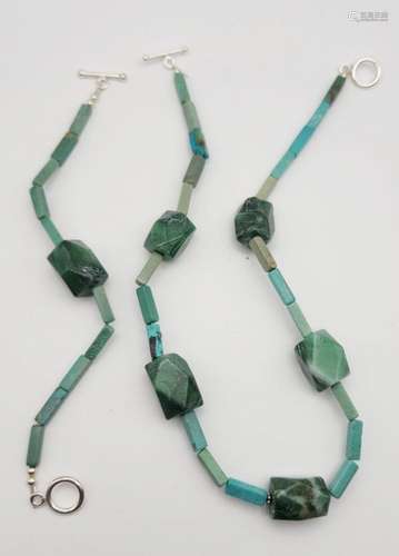 SET! SOUTHWESTERN GRN TURQUOISE NECKLACE