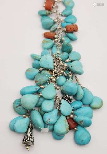 18 INCH SOUTHWESTERN STERLING NECKLACE