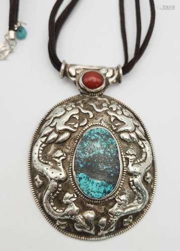 LARGE! SOLIS SOUTHWESTERN STERLING PENDANT