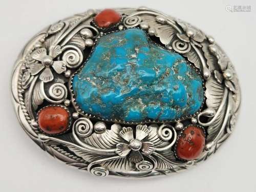 SOUTHWESTERN STERLING MEN'S BELT BUCKLE