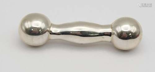 VINTAGE STERLING BABY RATTLE