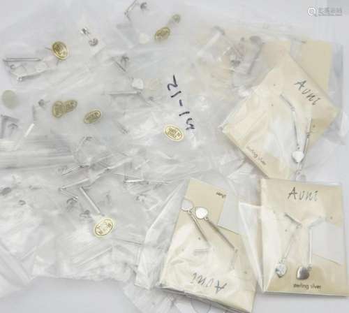 (27 pc) STERLING EARRING JEWELERS LOT