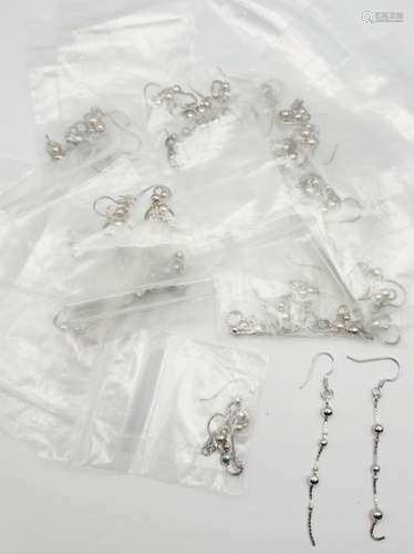 (21 pc) STERLING EARRING JEWELERS LOT