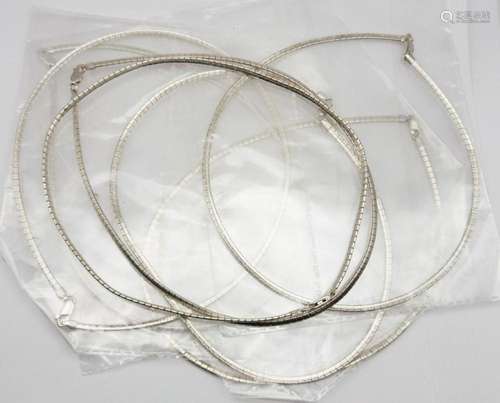 (7) OMEGA STERLING 16" NECKLACES