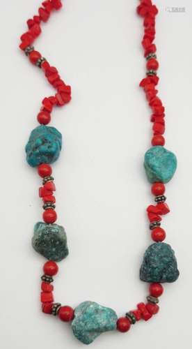 SOUTHWESTERN RED JASPER AND TURQUOISE