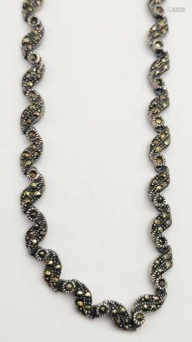 16.5 INCH MARCASITE NECKLACE