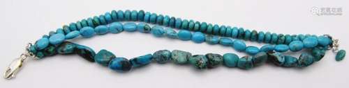 7.5 MULTI STRANDED TURQUOISE BEADED