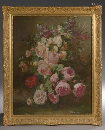 Ecole de la seconde moitié du XIXe siècle.
Bouquet de r