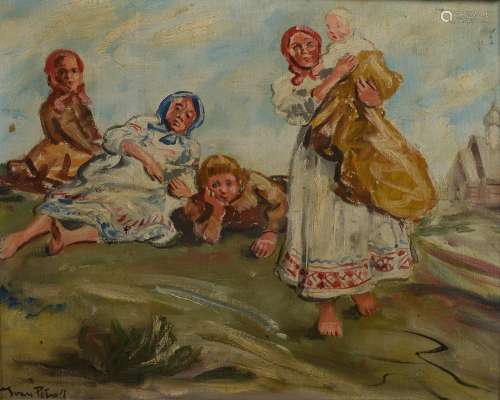 Yvan PETROFF (1899-?).<br/>Femmes et enfants de Russie...