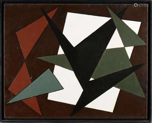 MELITO (1920-1994). 
Composition géométrique.
Huile sur