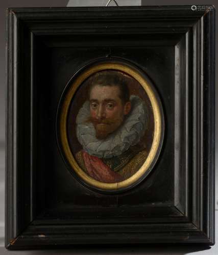 Dans le goût du XVIe siècle. 
Portrait d'homme.
Huile s
