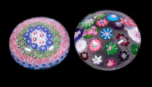 CLICHY MILLEFIORI GLASS PAPERWEIGHTS