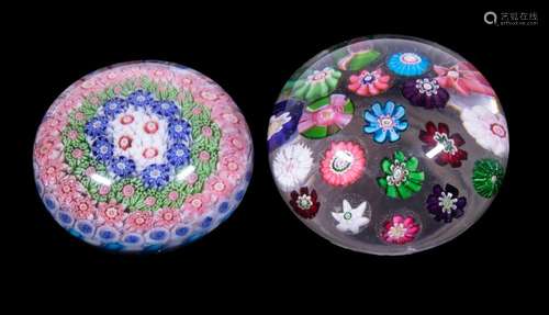 CLICHY MILLEFIORI GLASS PAPERWEIGHTS